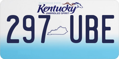 KY license plate 297UBE
