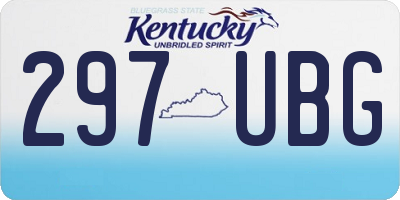 KY license plate 297UBG