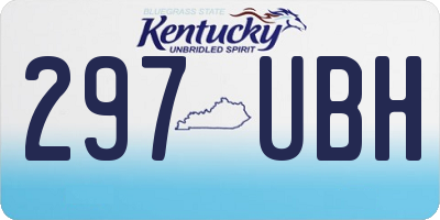 KY license plate 297UBH