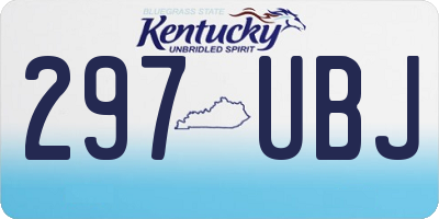 KY license plate 297UBJ