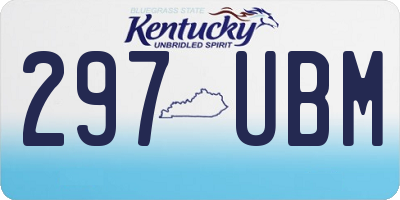 KY license plate 297UBM