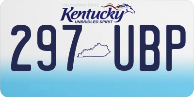 KY license plate 297UBP