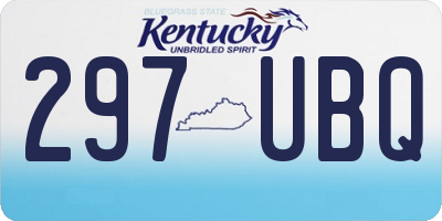 KY license plate 297UBQ