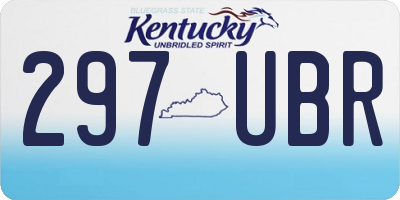 KY license plate 297UBR