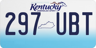 KY license plate 297UBT