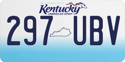 KY license plate 297UBV