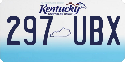 KY license plate 297UBX
