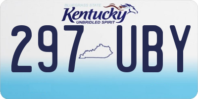 KY license plate 297UBY
