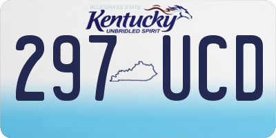 KY license plate 297UCD