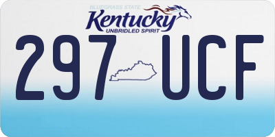 KY license plate 297UCF