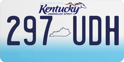 KY license plate 297UDH