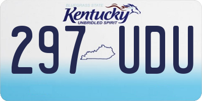 KY license plate 297UDU