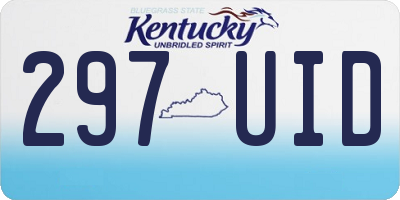 KY license plate 297UID