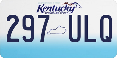 KY license plate 297ULQ