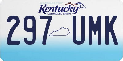 KY license plate 297UMK