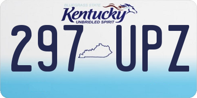 KY license plate 297UPZ