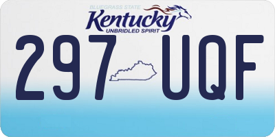 KY license plate 297UQF