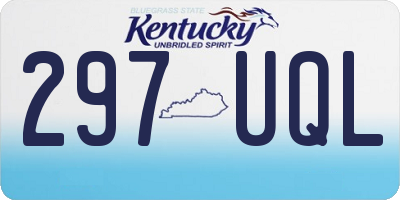 KY license plate 297UQL