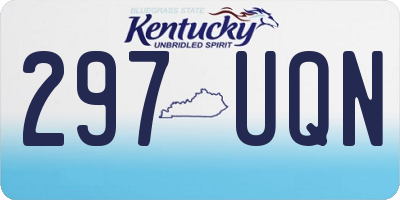 KY license plate 297UQN