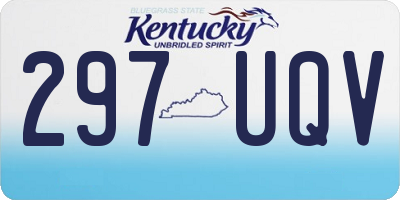 KY license plate 297UQV