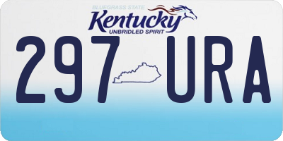 KY license plate 297URA