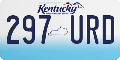 KY license plate 297URD