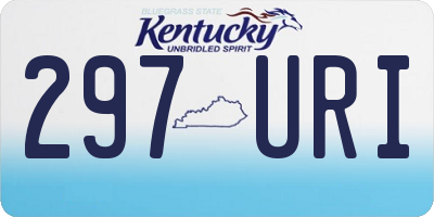 KY license plate 297URI