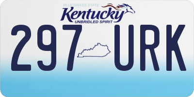 KY license plate 297URK