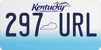 KY license plate 297URL