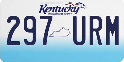 KY license plate 297URM