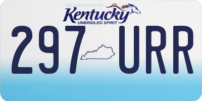 KY license plate 297URR