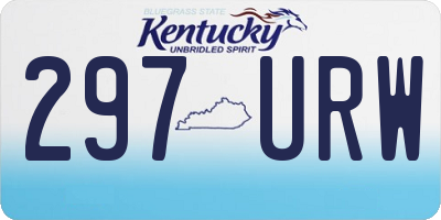 KY license plate 297URW