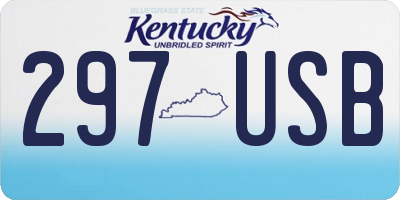 KY license plate 297USB