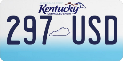 KY license plate 297USD