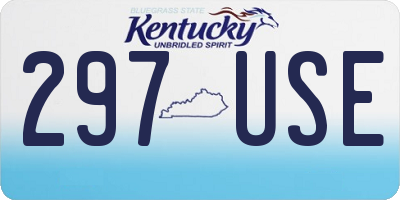 KY license plate 297USE