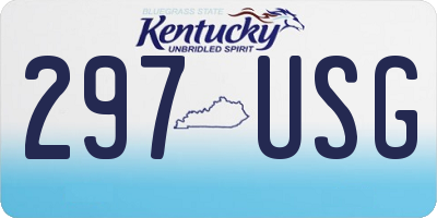 KY license plate 297USG