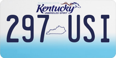 KY license plate 297USI