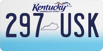 KY license plate 297USK