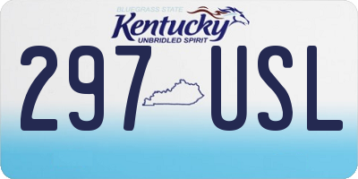 KY license plate 297USL