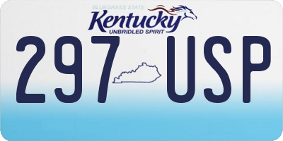 KY license plate 297USP