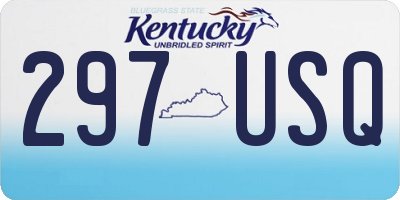 KY license plate 297USQ