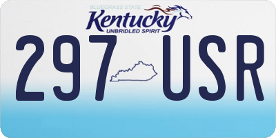 KY license plate 297USR
