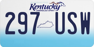 KY license plate 297USW