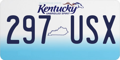 KY license plate 297USX