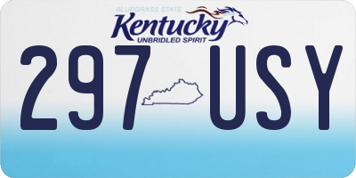 KY license plate 297USY