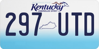 KY license plate 297UTD