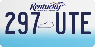 KY license plate 297UTE