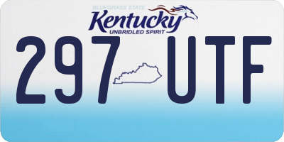 KY license plate 297UTF