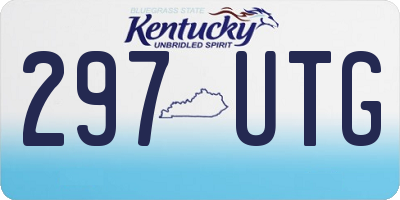 KY license plate 297UTG