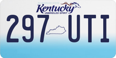 KY license plate 297UTI